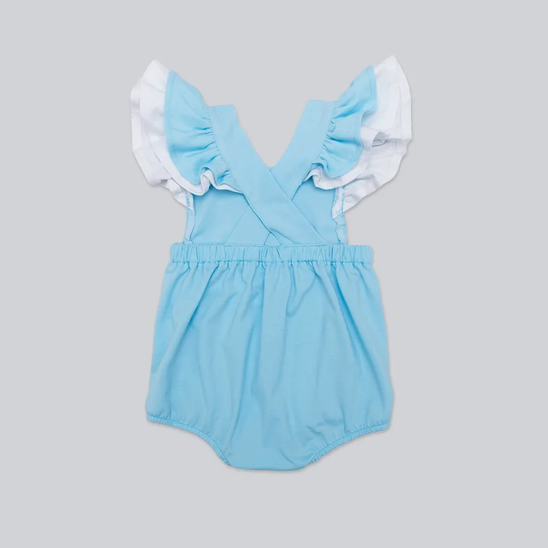 Мороженое костюм Одежда для маленьких девочек Bebe дети Кружево Ползунки Туту комбинезон детская одежда для малышей 2 шт. синий C007