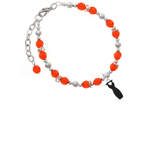 Little Black Dress Orange Beaded Bracelet