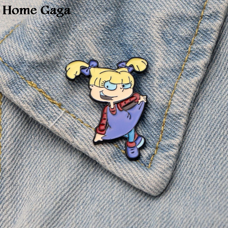 Homegaga цинк галстук мультфильм смешные булавки рюкзак одежда броши для мужчин и