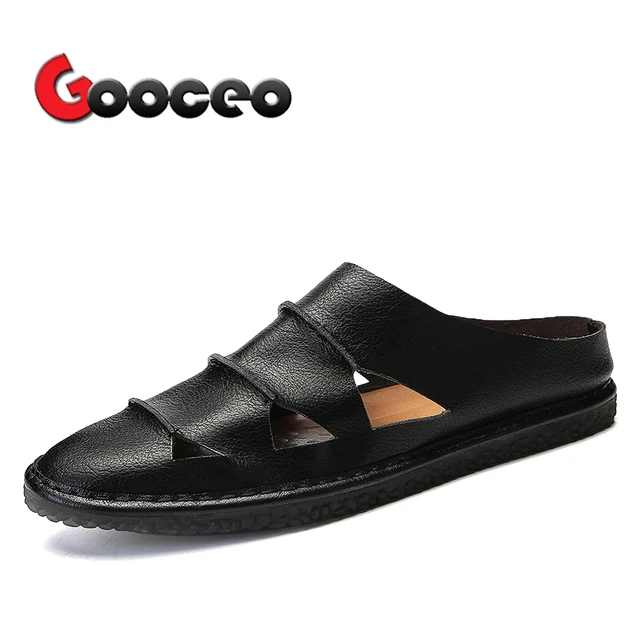 Men's Mules penny Loafers Fisherman Sandals For Men Flat Spring Summer Low top Slip On Air Hole 
