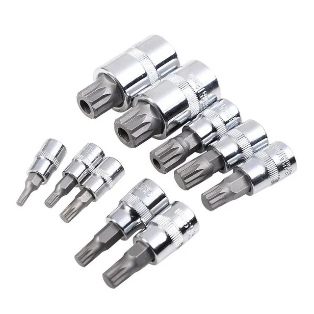New 10pcs/set Screwdriver allen head sleeve Wrench 12 Point MM Triple