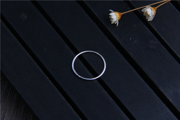 C& R 925 пробы, серебряные кольца для женщин, простая полировка поверхности, ширина 1 мм, очень тонкое тайское серебряное кольцо, хорошее ювелирное изделие, размер 4-7