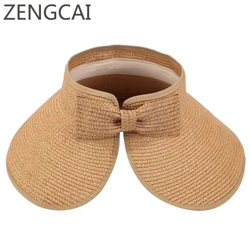 العلامة التجارية الجديدة المرأة الصيف طوي واسعة بريم الشمس قبعة الأزياء القش فارغة أعلى قناع الشمس القبعات للإناث نشمر bowknot شاطئ كاب العلامة التجارية الجديدة المرأة الصيف طوي واسعة بريم الشمس قبعة الأزياء القش فارغة أعلى قناع الشمس القبعات للإناث نشمر bowknot شاطئ كاب