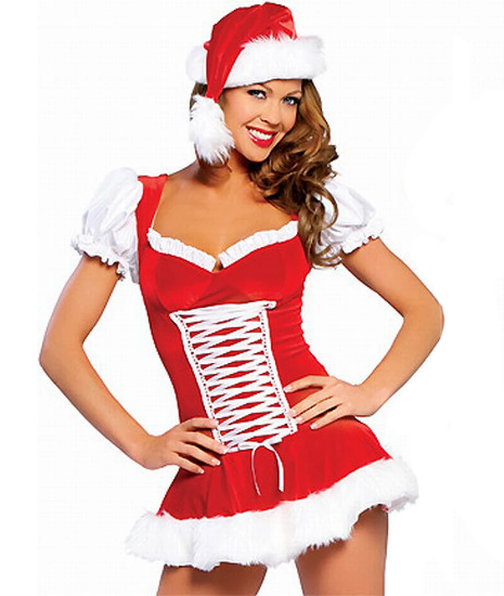 Santas candy girl holiday costume sexy fancy christmas. santas candy girl h...