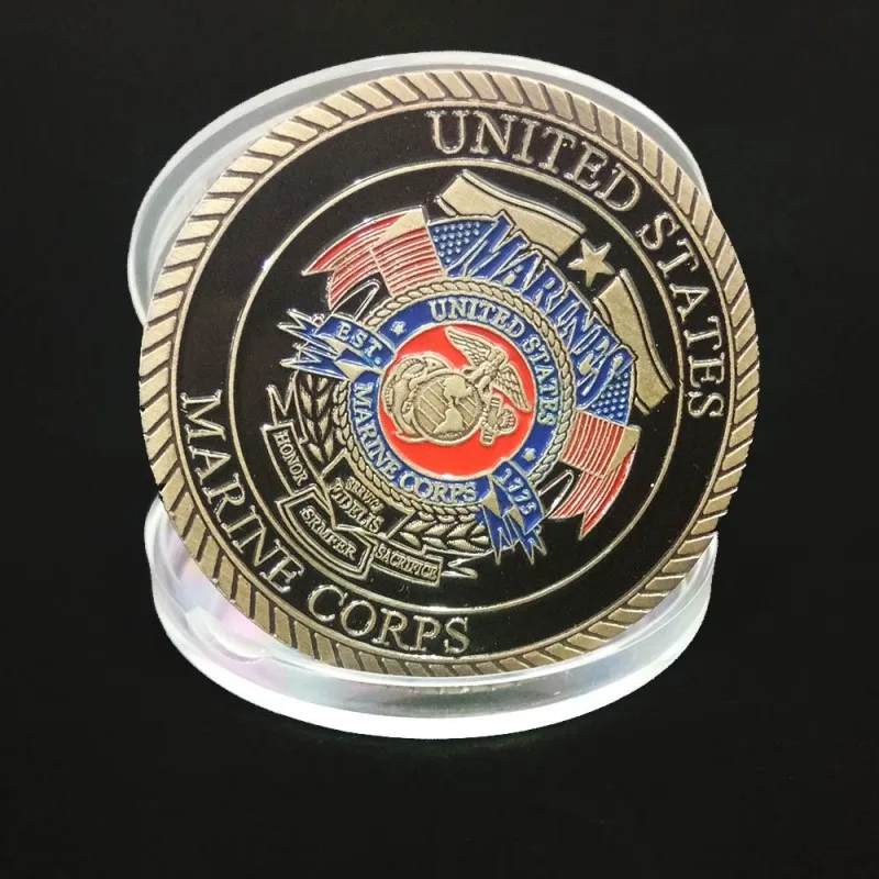 Монета Декор не-валюта США морской корпус покрытием художественный подарок собаки войны коллекция коллекционные ремесла памятные