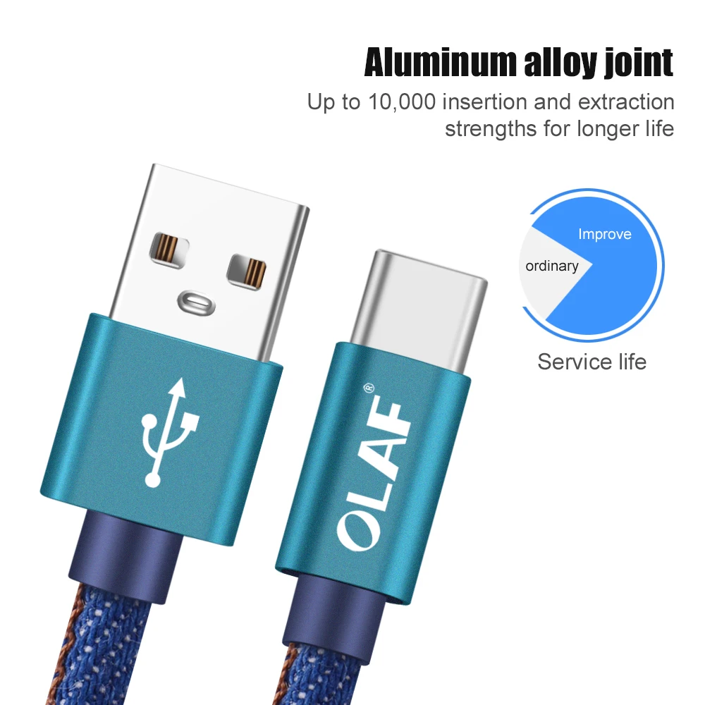 Кабель USB Type C OLAF для xiaomi redmi Note 7 6 быстрая зарядка Micro кабель Samsung Xiaomi Huawei|Кабели