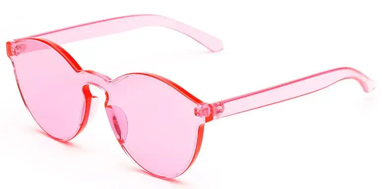 Прозрачные солнцезащитные очки с кошачьим глазом для женщин, модные женские винтажные Пластиковые оправы, зеркальные яркие цвета, женские очки, люксовый бренд - Цвет линз: Pink