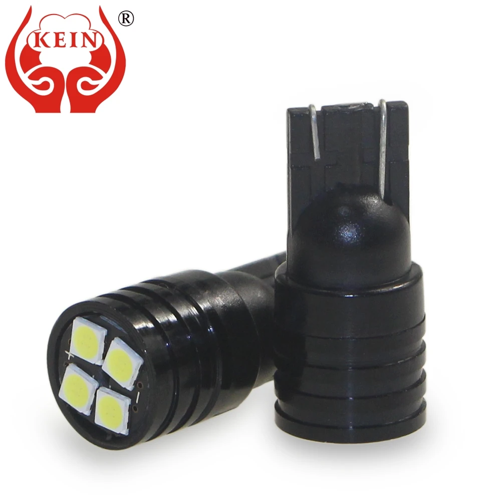 

KEIN 2PCS w5w led t10 bulbs 194 3030 4smd Nonpolarity auto side wedge license plate reading led lights lamp car styling 12V 24V