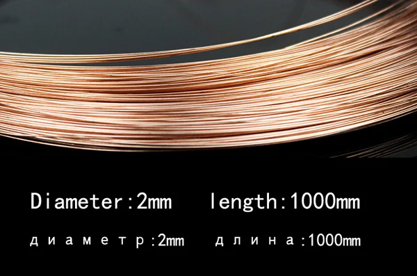 T2 медный провод диаметром 0,5 мм-5 мм оксид алюминия, хорошая Электропроводность и проводящая тепло система, устойчивость к коррозии - Цвет: diameter 2mm