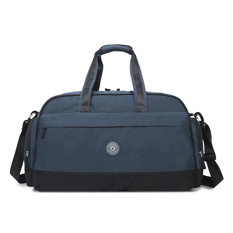 

2019 Men Travel Bags Black Blue Men Tote Shoulder Travel Bag Portable Men Handbags Big Weekend Bag Women Waterproof Duffle Bag