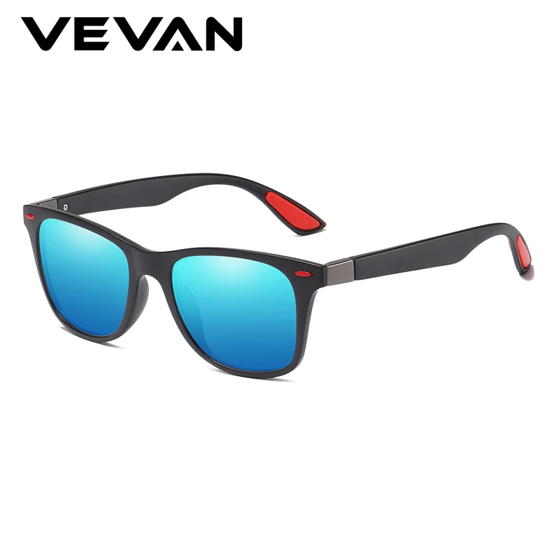 

VEVAN 2019 Classic Square Polarized Sunglasses Men Women Brand Designer UV400 Sun Glasses Driving Mirror Blue oculos de sol