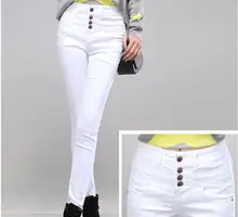 2017 spring and autumn high waist jeans female trousers skinny pants tight-fitting women’s pencil pants