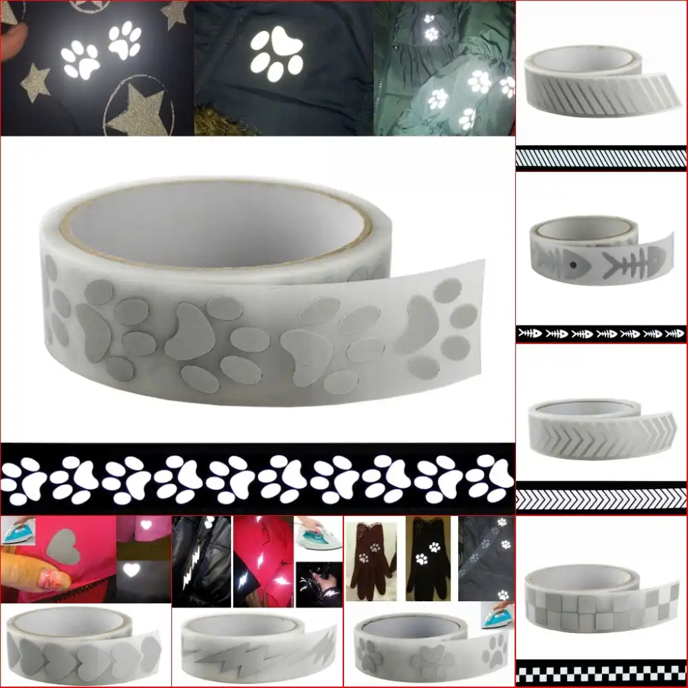 25mm x 1 Meter High Visibility Safely Silver Reflective DIY Tape Iron