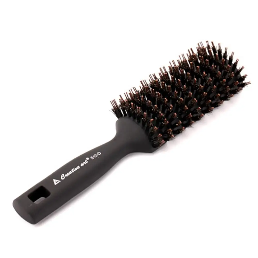 Mens Styling Ribs Comb Bristles Hair Brush Frosted Scrub Handle Anti-Static Barbershop Salon Modelling Hairdressing Beauty Tool