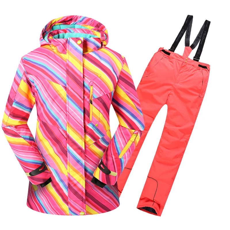 Detector/лыжный костюм для девочек; Водонепроницаемая детская Лыжная куртка; лыжные брюки; теплая одежда для мальчиков; Высококачественная зимняя одежда;-30 градусов