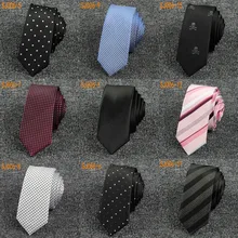 Men Casual Tartan Plaid Stripe Skinny Necktie Polka Dot Skull Thin Tie TSBWT0012