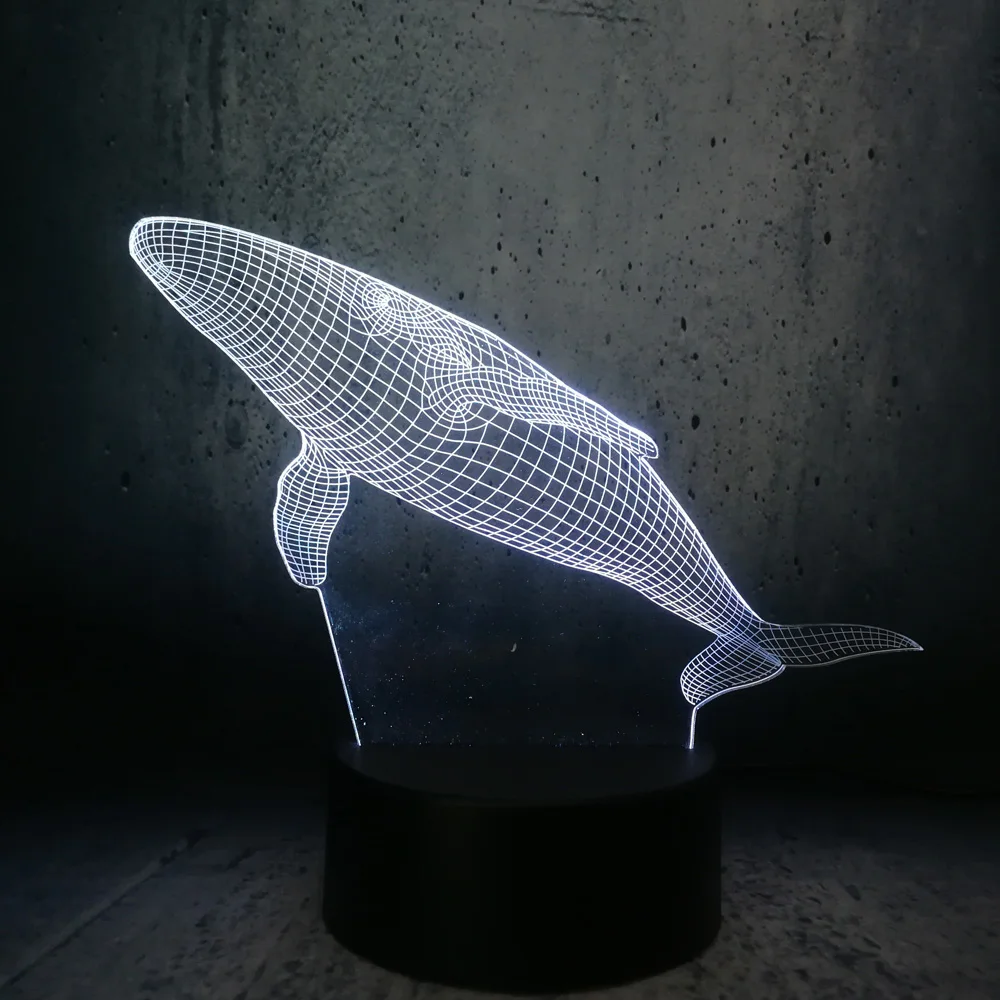 

New Children's Day Gift 3D LED USB Lamp Underwater World Fish Whale Cetacea Visual Colors Night Light Child Table Gifts Toy