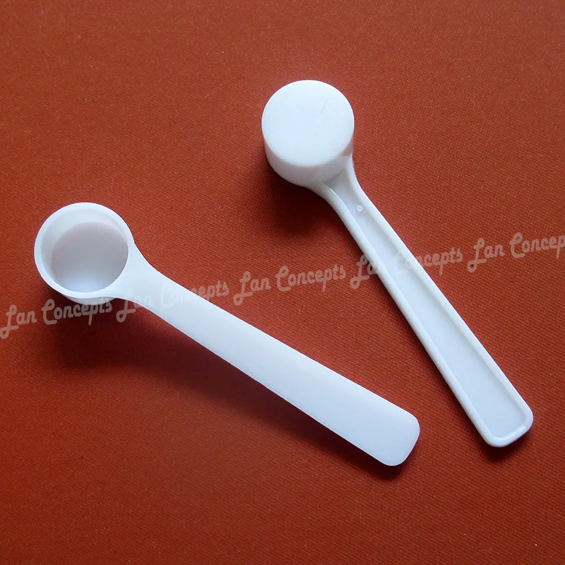 100pcs/lot 0.3ML Tiny Plastic Measuring Scoop 0.15 gram Measure Spoons  150mg Micro Spoon 0.15