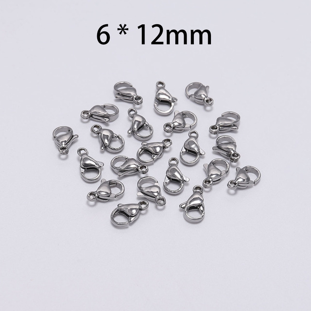 Stainless Steel Lobster Clasps Lobster Clasp Hooks DIY Necklace Bracelet Chains Connector For Jewelry Findings Making