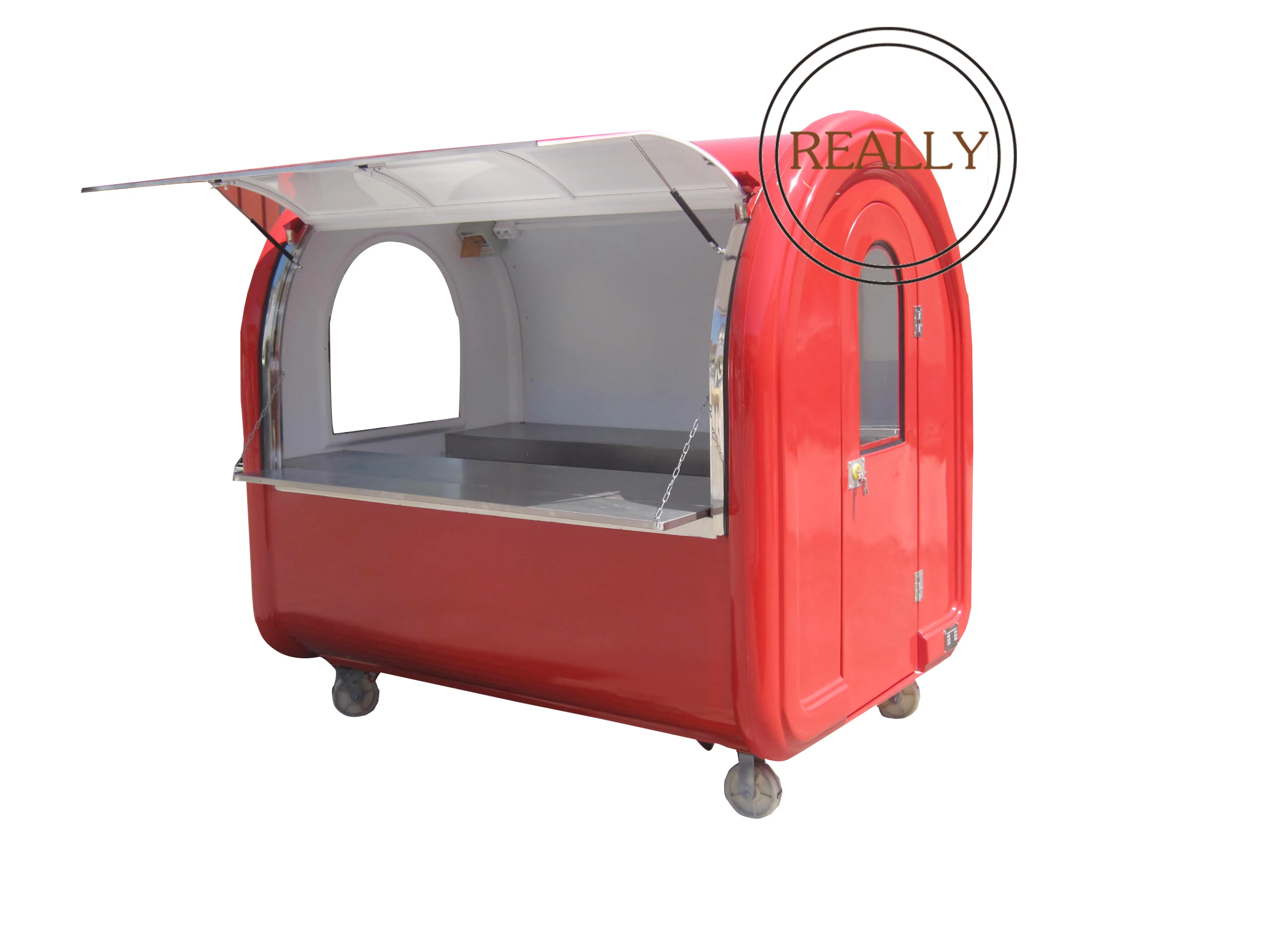 Buy high quality hand push food cart mobile for sale