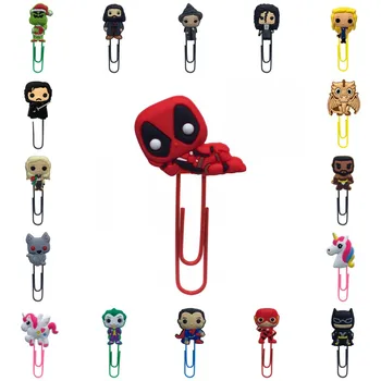 

100pcs Bookmarks for Kids Game of Thrones Unicorn Deadpool Book Mark Paper Clips for School Teacher Office Party Gift