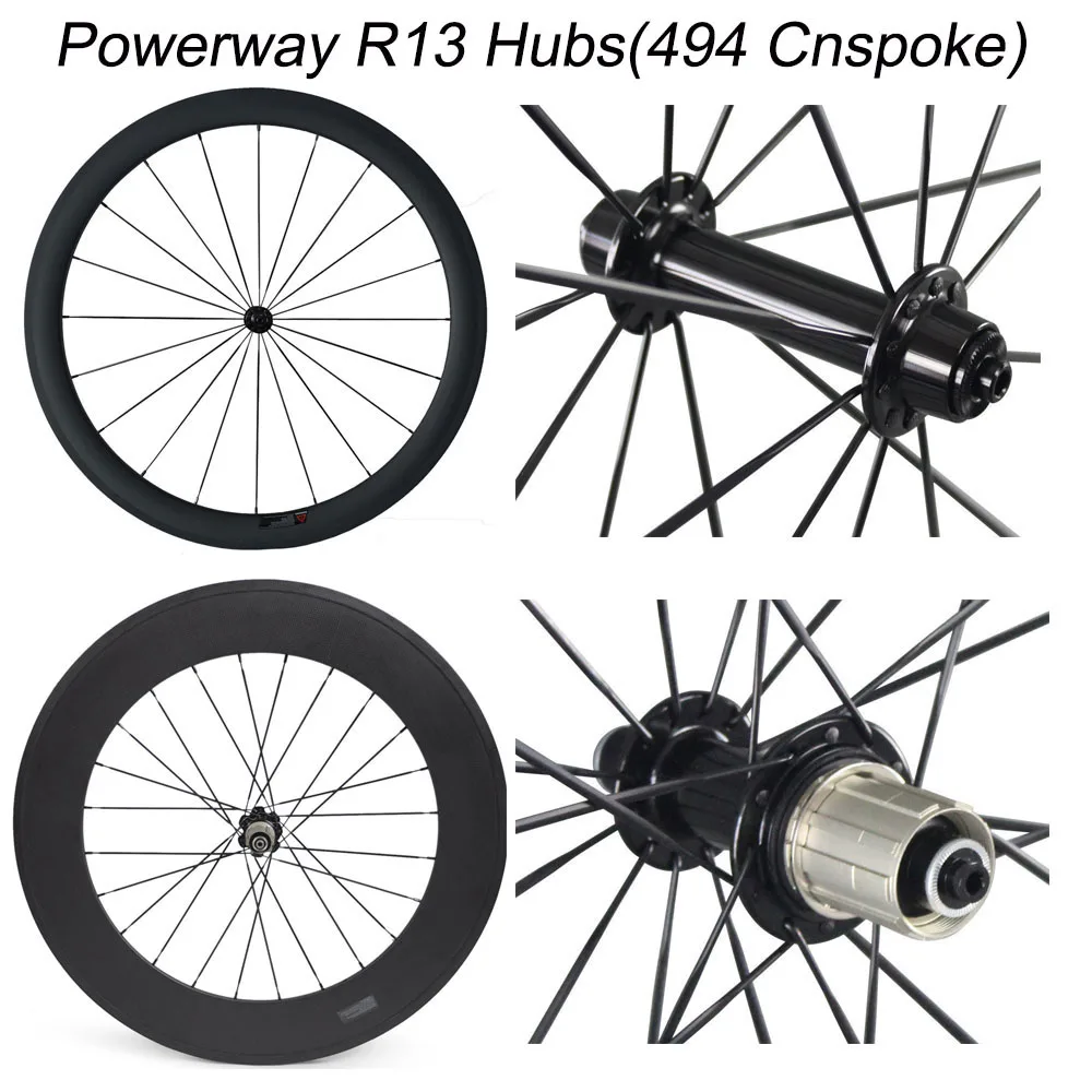 Perfect ELAPTOP Powerway R13 Hubs Carbon Wheelset 700c 3k Clincher Tubular 38mm 50mm 88mm Road Carbon Wheels 23 mm Wide Cycling Wheel 7