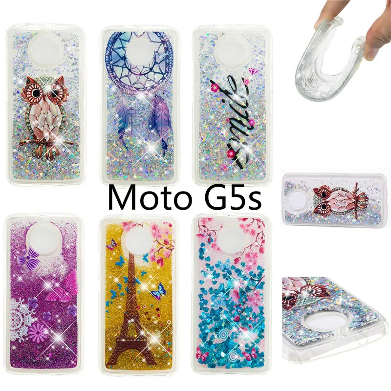 

For Motorola Moto G5s G5s Plus C C Plus Phone Cases Luxrury Patterned Glitter Liquid Sand Soft TPU Phone Back Cover Case Coque