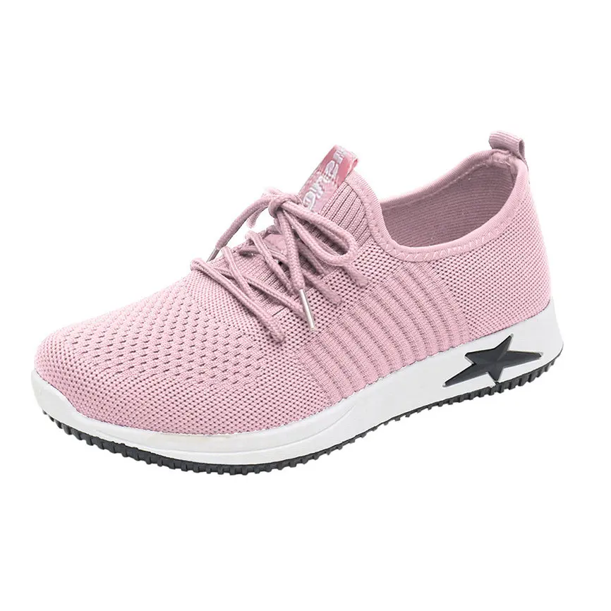 

2019 Women Shoes New Fashion Casual Lace Up Mesh Breathable Shoes Sport Running Shoes Sneaker Outdoor Shose Sneakers Ladies M#3