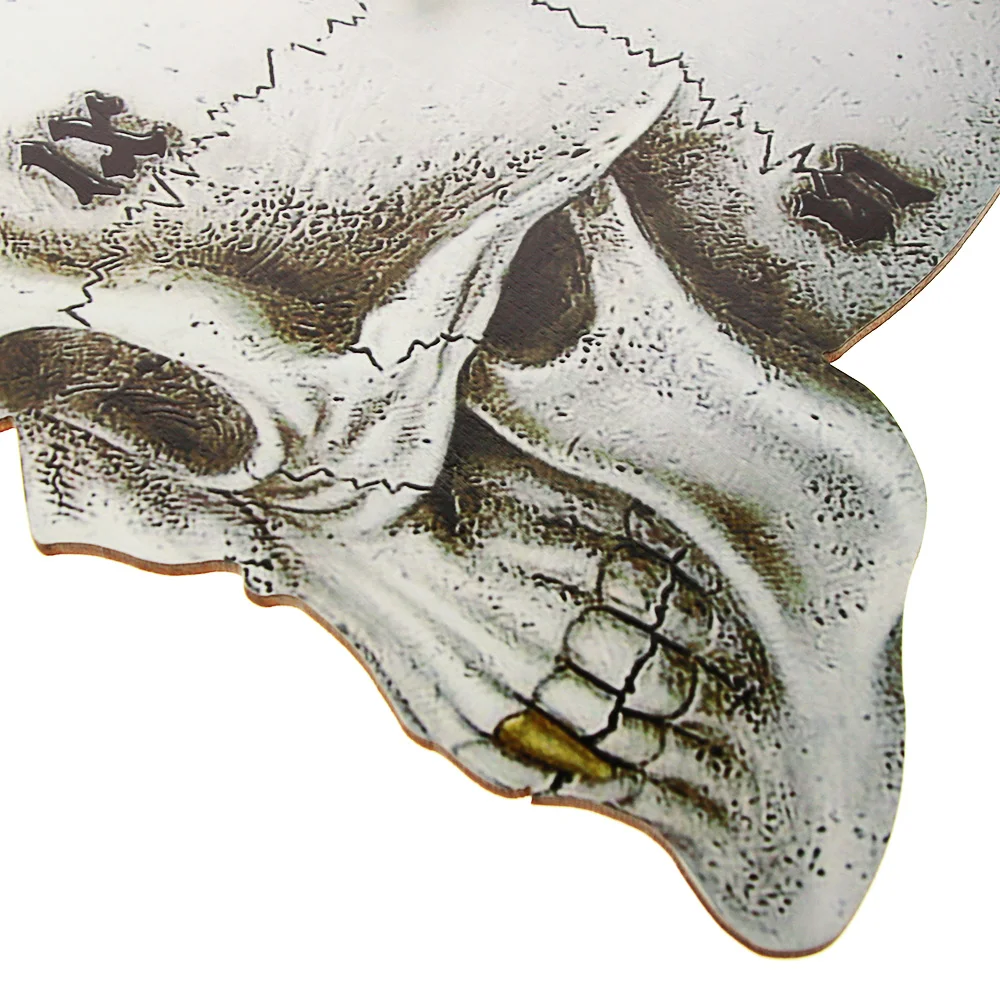 Skull Wings Head Statue Wall Hanging Art Medieval Halloween Props Gothic Decor