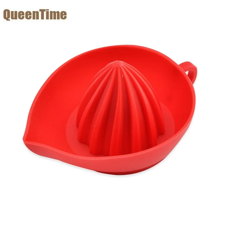 

QueenTime Silicone Lemon Squeezers Hand Made Orange Juicer Fruit Juice Citrus Reamers Fruit Vegetable Tools Kitchen Accessories