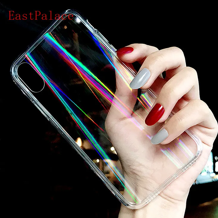 

Transparent Hologram Acrylic Case for IPhone X XS MAX XR 8 7 6 S 6s Plus 7plus 8plus phone Cases Cover Clear Back Shell 10pcs