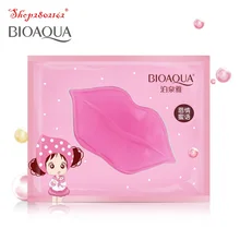 BIOAQUA 10 шт. Кристальный коллаген для губ маска Увлажняющий Экстракт подушечуи для ухода за губами от старения против морщин набор патчей Гель для макияжа