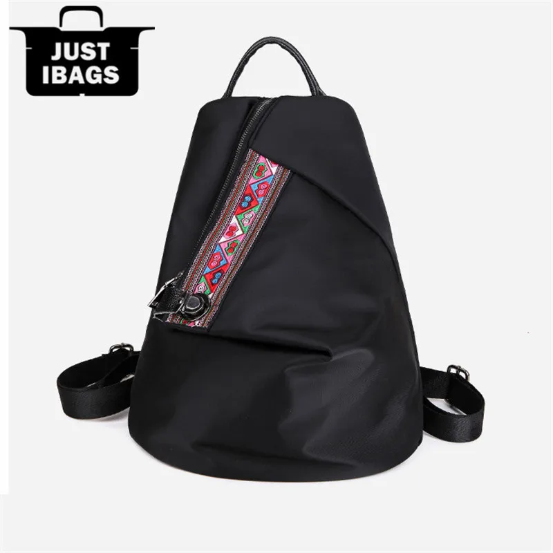 Chinês vento nacional das mulheres mochilas marca Bordados de flores sacos dupla ombro feminino mochila Oxford mochilas à prova d' água