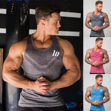 Фитнес дышащая быстросохнущая мужская майка без рукавов stringer майка для бодибилдинга Мужская спортивная одежда майка модный жилет