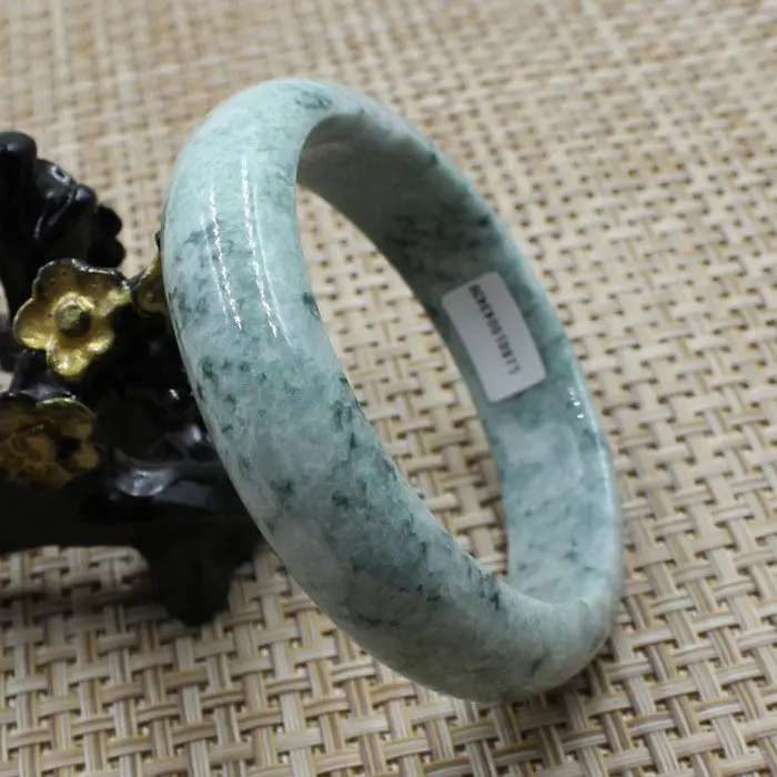 

61mm Certified Grade "A" Natural Green stoneite stone Gems Bracelet Bangle 3438