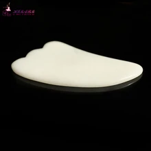 1 Pcs 100% natural white jade guasha massage tool facial treatment scraping health care 1 Pcs 100% natural white jade guasha massage tool facial treatment scraping health care