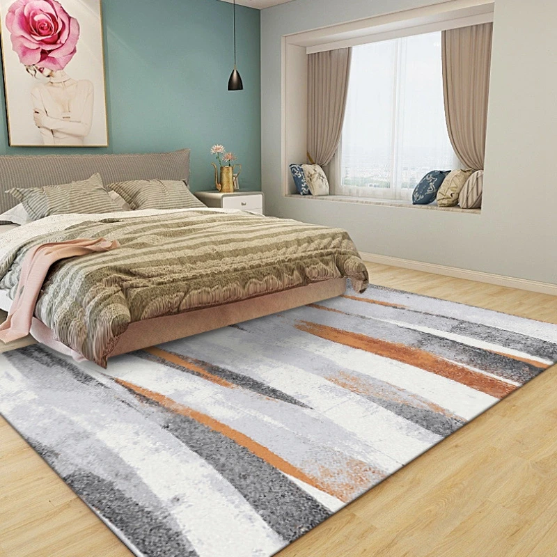 Скандинавский абстрактный Рисунок тушью геометрический Коврик для гостиной нескользящий коврик для пола детская спальня прикроватный большой домашний коврик