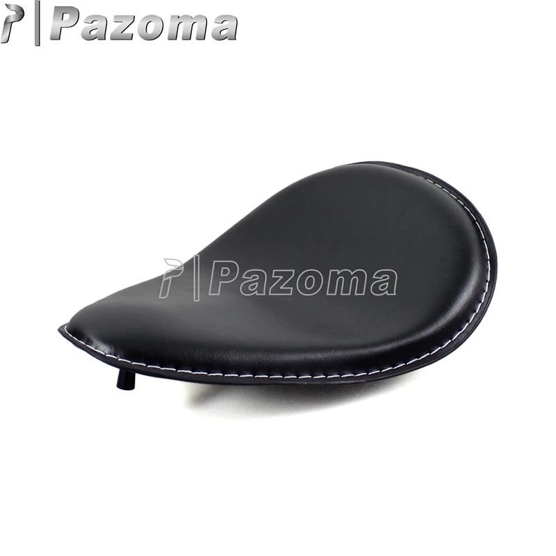 

Motorcycle Black Leather Solo Seat Base Driver Seat Cushion Pad for Harley Bobber Chopper Sportster XL 883 1200