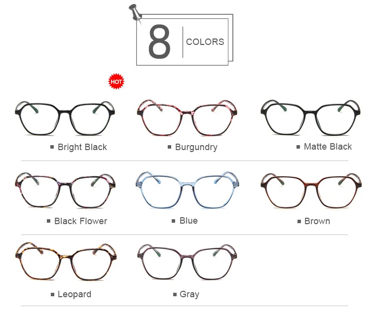 KOTTDO New Retro Glasses Frame Fashion Computer Glasses Frame Polygonal Glasses Frame Prescription Eye Glasses Frame Women