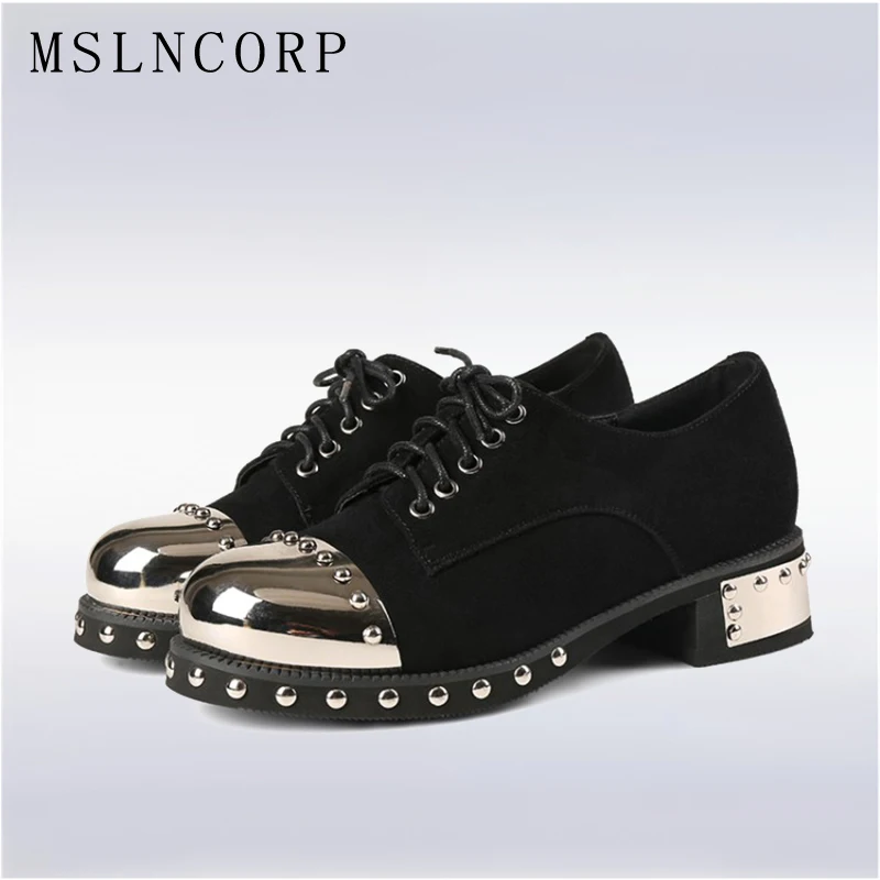 size 34-43 High Quality Genuine Leather Oxfords Flats Women Shoes Lace Up Metal Rivet Zapatos Mujer Loafers Casual Lady Shoes size 34-43 High Quality Genuine Leather Oxfords Flats Women Shoes Lace Up Metal Rivet Zapatos Mujer Loafers Casual Lady Shoes