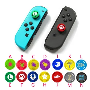

Silicone Thumb Stick Grip Caps Zelda Mario Joystick Cover Case For Nintend Switch Lite NS Mini JoyCon Controllers Joy-Con Joypad