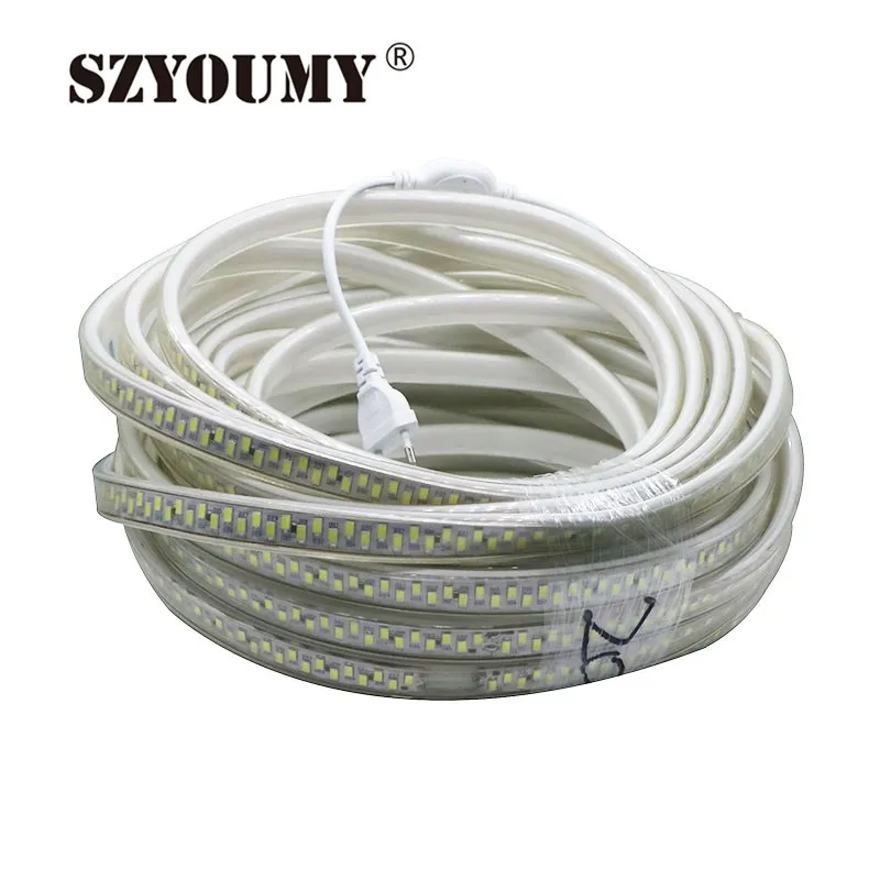 buy SZYOUMY LED Strip Light 180Leds m 5630 5730 220V Tape White Warm White Waterproof Supper brightness Home Decoration 100 Meters