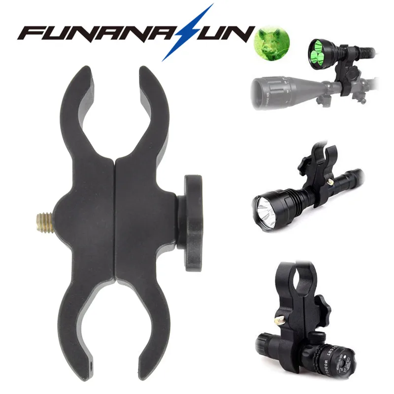 

Tactical Flashlight Mount Clamp Bicycle Led Torch Clip Hunting Airsoft Pistol Shotgun Telescope Sight Laser Scope Clip Mount