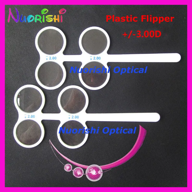 E04-2504 пластиковые подтверждения Флиппер офтальмологический Флиппер подтверждение тест - Цвет оправы: Diopter 300 degrees