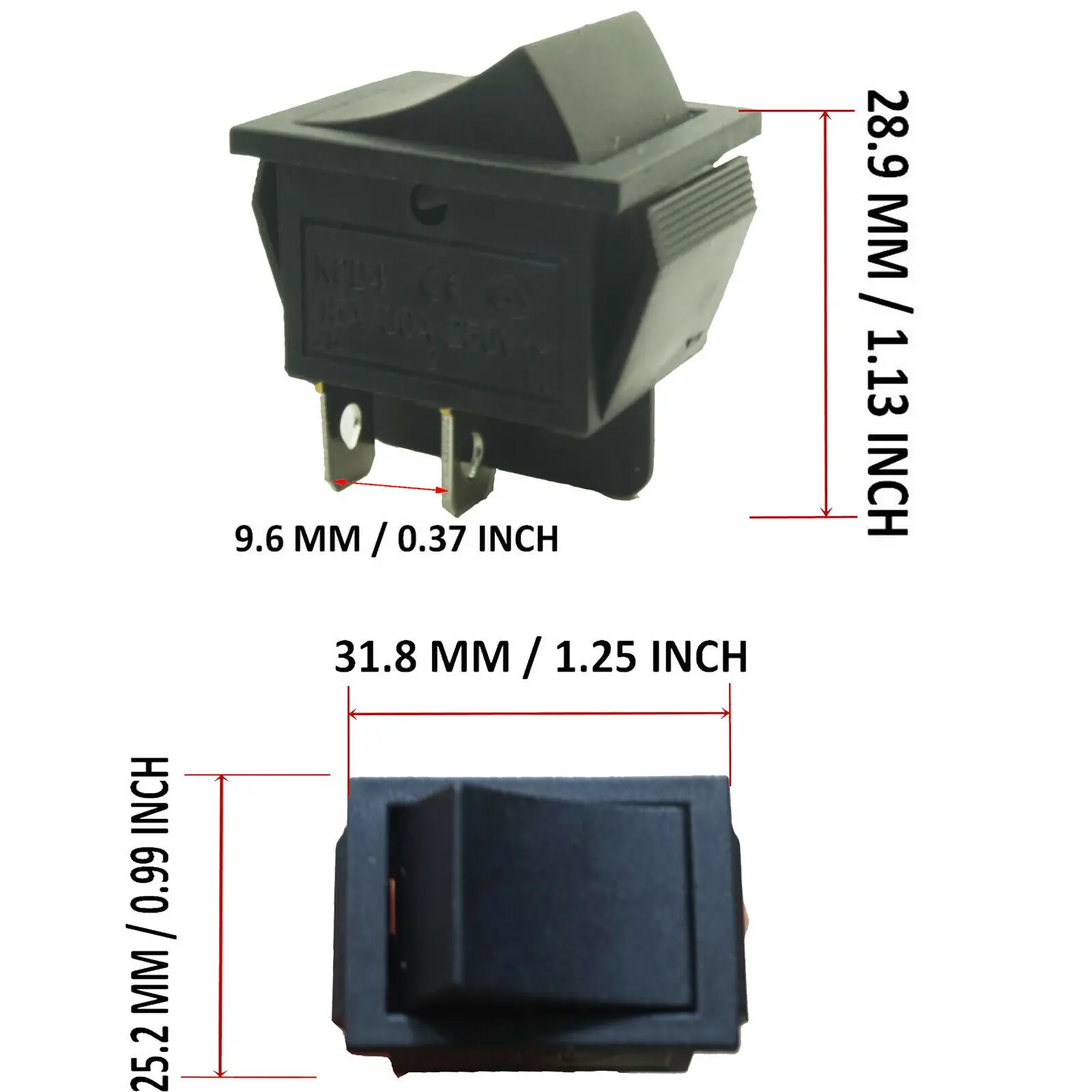 Упаковка из 2 Φ KCD4/On On 15A/30A 250V ~|Детали инструментов| |