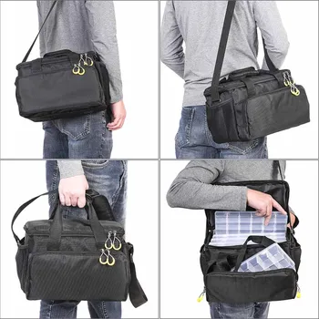 

Multifunctional Fishing Tackle Bags Outdoor Sports Bag Pack Fishing Lures Gear Storage Bag Single Shoulder Crossbody Bags