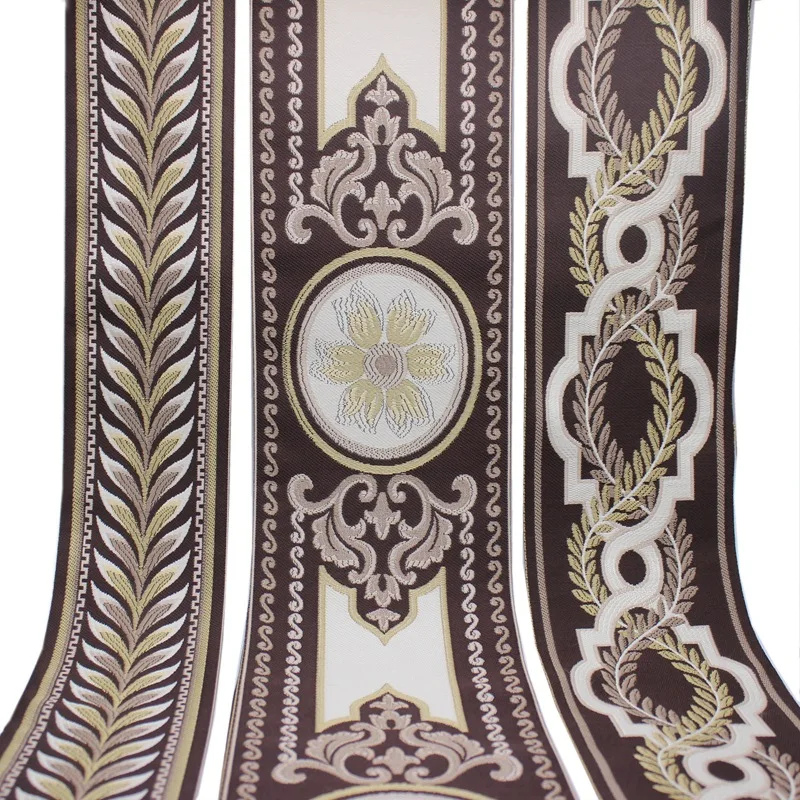 

5yards Vintage Brown Color National Lace Ribbon home decoration carpet overedge curtain sofa pillow decorating Ethnic Webbing