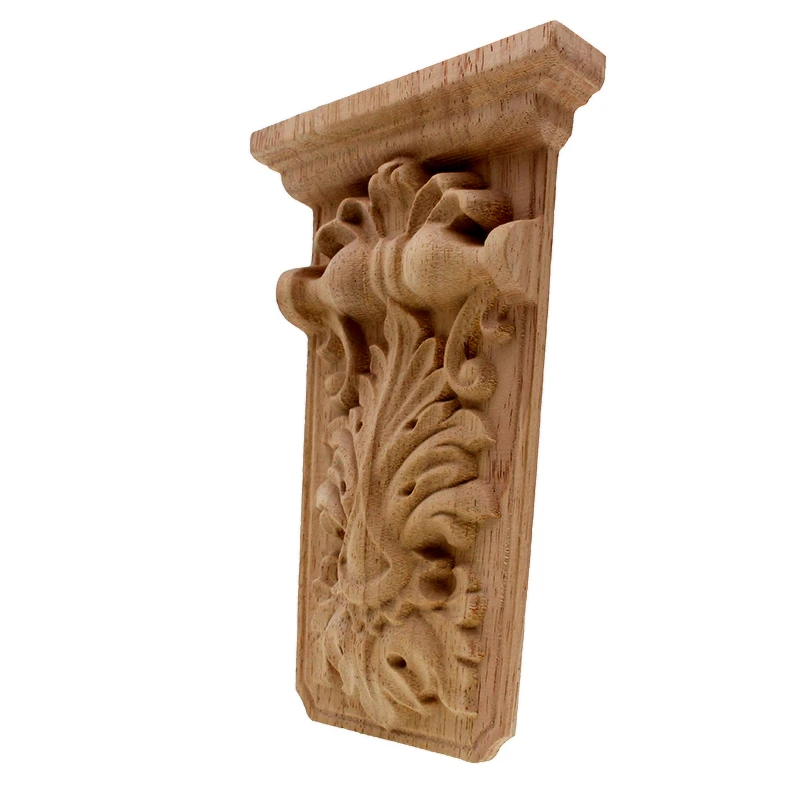 VZLX винтажная Европейская Неокрашенная древесина наклейки с резьбой угловой Onlay аппликация, рама для домашний шкаф для мебели дверь камин Декор