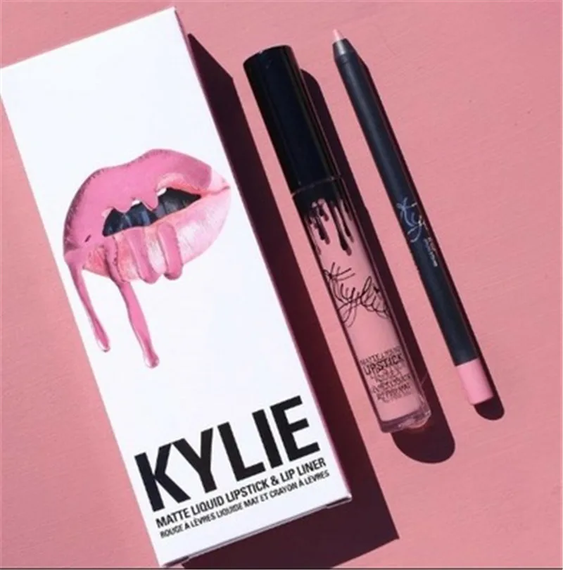 hot new KYLIE matte lipstick+lips pencil makeup lasting waterproof liquid lip gloss kilie lipstick kyliejenner lip