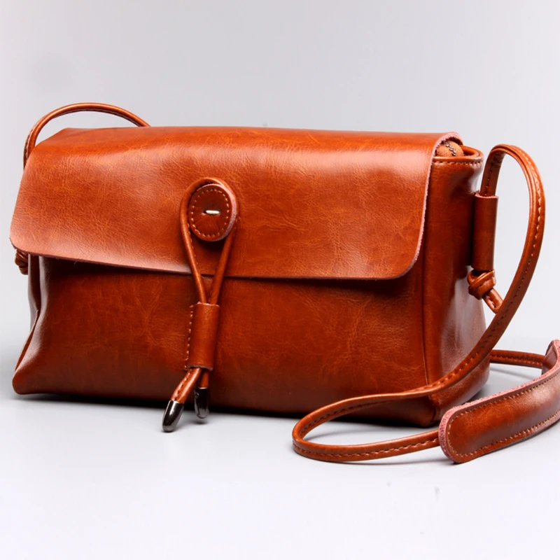 

Sweet Korean Women Genuine Leather Handbag Ladies Universal Cover Small Square Crossbody Bag Women's Fashion Messenger Bags